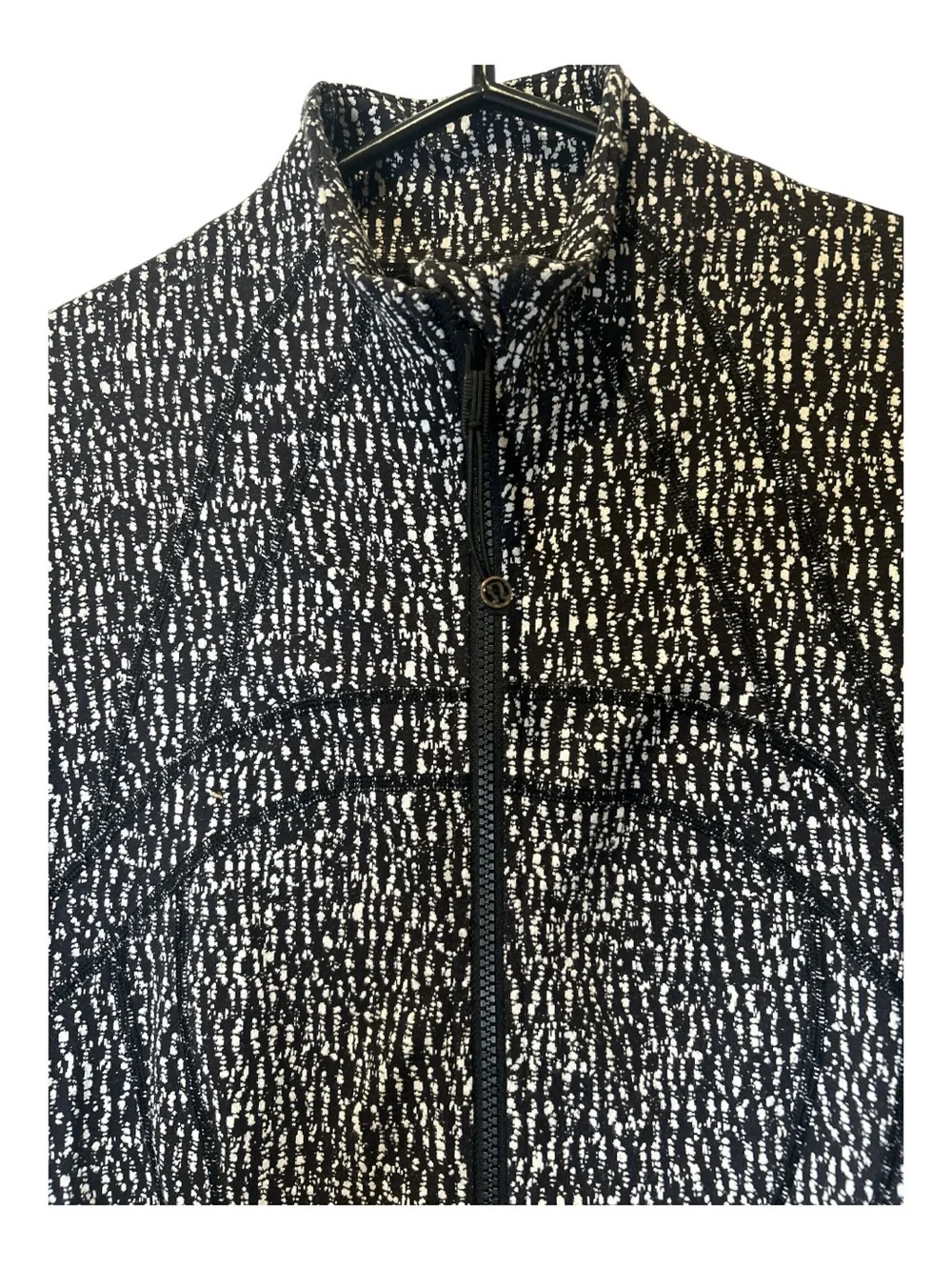Lululemon Define  Jacket Womens Black & White Zip-Front Jacket size 8